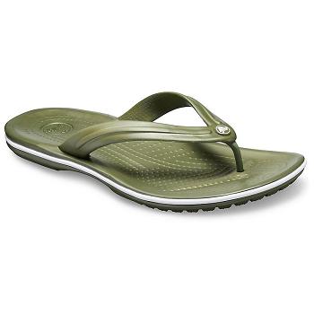 Crocs Crocband Olivovo Zelene - Damske Žabky